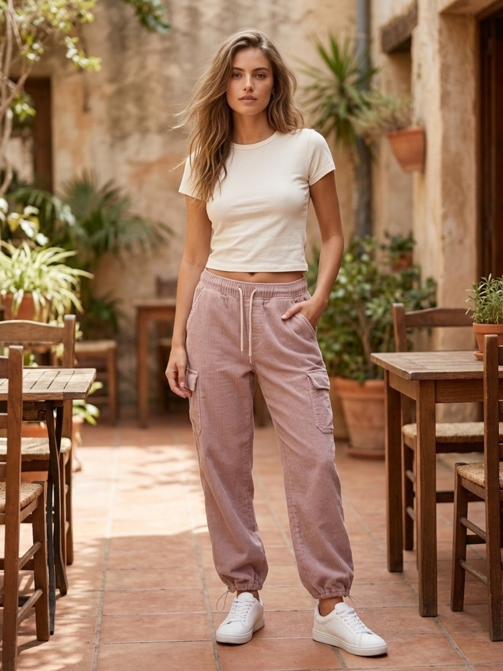 ASOS DESIGN Corduroy Cargo Pants Utility Joggers Y2K Gorpcore Streetwear